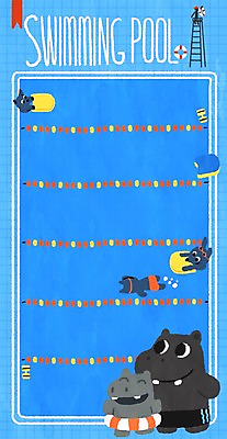 PSD 동물 일러스트 가족 수영장 사람없음 수영 튜브 하마 동물가족 퀵보드 프레임일러스트 국내일러스트 교통수단 포유류 관계 프레임 수상스포츠 파일형식