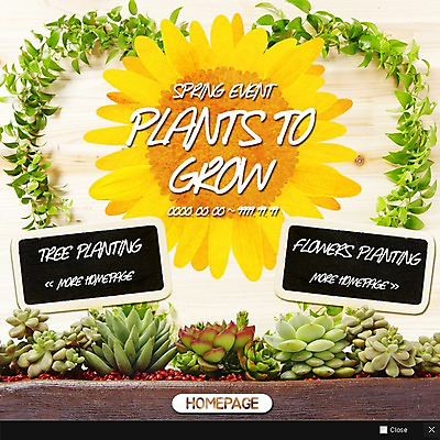 PSD 템플릿 꽃 화분 웹템플릿 나뭇잎 선인장 팝업 이벤트팝업 웹팝업 사람없음 봄 트로피컬아트 이미지템플릿 식물 계절 잎 그림 파일형식