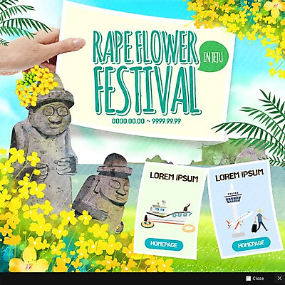 PSD 템플릿 손 남자 바다 섬 웹템플릿 나뭇잎 팝업 이벤트팝업 웹팝업 한명 성인 신체부위 제주도 항구 축제 봄 돌하르방 유채 지역축제 대한민국축제 이미지템플릿 1 계절 꽃 잎 교통시설 한국 사람 파일형식