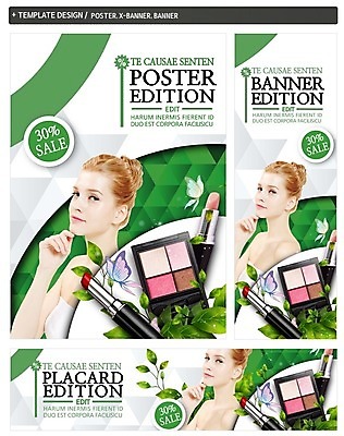 PSD 백인 템플릿 배너 배너템플릿 여자 가로배너 ZIP 포스터 세로배너 나비 잎 한명 상반신 20대 성인 세트 립스틱 현수막 삼각형 아이섀도 도형 서양인 식물 1 곤충 사람 청년 가로 세로 화장품 파일형식
