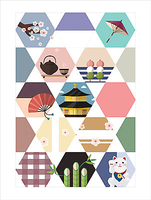 꽃잎 포스터 백그라운드 일본문화 일러스트 우산 사람없음 관광지 일본 부채 벚나무 대나무 체크무늬 육각형 당고 마네키네코 킨카쿠지 국내일러스트 AI파일 도형 나무 동양문화 꽃 아시아 외국문화 여행 무늬 벚꽃 사찰 일본전통 교토 파일형식 벡터