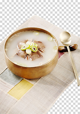 편집 편집이미지 식기 한식 요리 사람없음 숟가락 탕 국 보양식 파 조각보 PNG 설렁탕 편집소스 음식 채소 수저 보자기_천 몸보신 파일형식