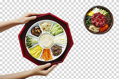편집 편집이미지 그릇 한식 한명 들기 신체부위 비빔밥 PNG 구절판 육회비빔밥 편집소스 1 식기 음식 모션 사람 육회 파일형식