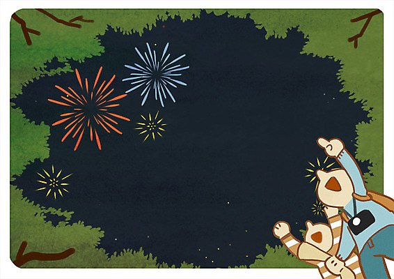 PSD 나무 로우앵글 여행 지도 일러스트 하늘 불꽃놀이 사람 두명 카메라 숲 국내일러스트 식물 뷰포인트 놀이 전자제품 파일형식