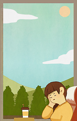 PSD 나무 구름 여자 여행 일러스트 한명 성인 태양 턱괴기 기차 잠 종이컵 국내일러스트 자연요소 식물 1 육상교통 모션 대중교통 사람 컵 일회용 파일형식