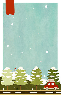 PSD 나무 도로 여행 겨울 일러스트 자동차 사람없음 눈 국내일러스트 자연요소 식물 계절 길 육상교통 교통시설 날씨 파일형식