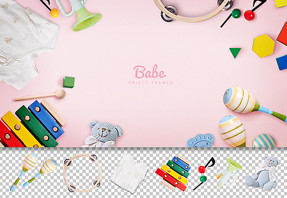 PSD 편집이미지 음표 사람없음 장난감 곰인형 아기용품 오브젝트 트럼펫 탬버린 딸랑이 실로폰 플랫레이 이미지편집 기호 음악 인형 타악기 플랫 금관악기 파일형식