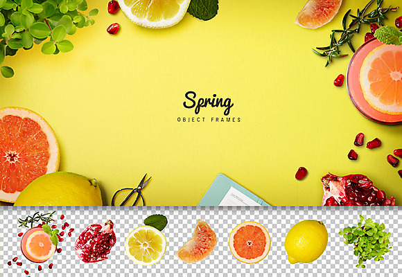 PSD 편집이미지 과일 사람없음 봄 풀잎 레몬 레모네이드 자몽 오브젝트 석류 플랫레이 트로피컬아트 이미지편집 계절 잎 풀_식물 플랫 그림 에이드 파일형식