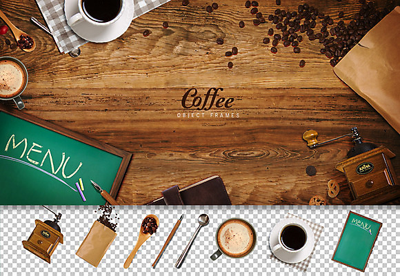PSD 편집이미지 커피 사람없음 다이어리 숟가락 원두 커피잔 오브젝트 메뉴 메뉴판 그라인더 플랫레이 이미지편집 음료 잔 수저 사무용품 플랫 커피용품 파일형식