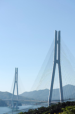 포토 JPG 주간 바다 하늘 산 풍경 사람없음 야외 일본 다리 에히메 국내포토 자연요소 아시아 신체부위 파일형식