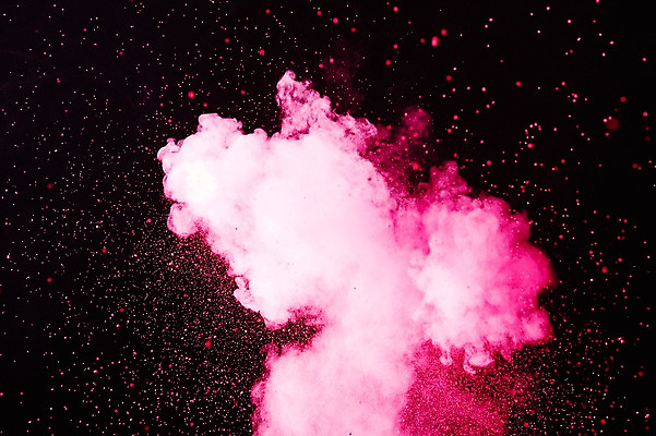 포토 JPG 스튜디오촬영 분홍색 검은배경 실내 순간포착 사람없음 폭발 가루 분해 국내포토 컬러 백그라운드 촬영기법 내부 검은색 파일형식
