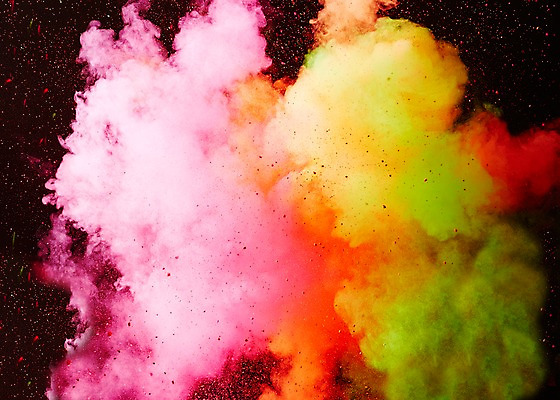 포토 JPG 스튜디오촬영 분홍색 검은배경 실내 순간포착 사람없음 초록색 연두색 노란색 주황색 폭발 가루 분해 국내포토 컬러 백그라운드 촬영기법 내부 검은색 파일형식