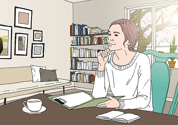 PSD 여자 여유 액자 쿠션 생각 거실 일러스트 창문 책장 실내 한명 성인 책 소파 업무 커피잔 책상 열정 서류판 아트툰 국내일러스트 1 감정 커피 가구 의자 잔 사람 내부 사무용품 작업 그림 파일형식