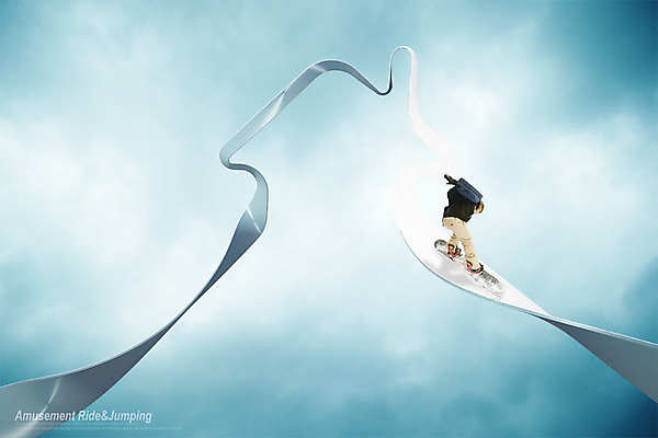 PSD 구름 편집 편집이미지 남자 곡선 하늘 부동산 겨울스포츠 한명 성인 스노우보드 디지털합성 합성 디지털아트 집모양 이미지편집 자연요소 모양 1 선 스포츠 사람 보드_스포츠 재산 파일형식