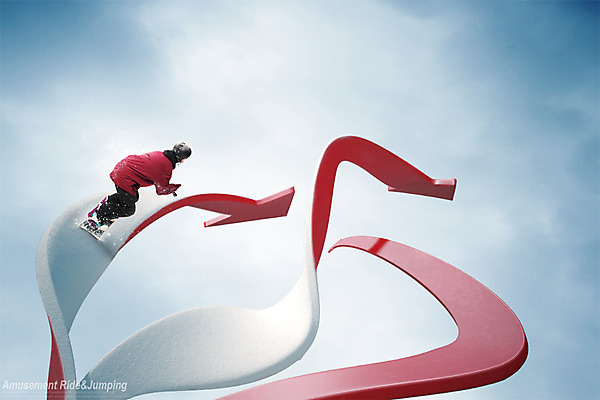 PSD 구름 편집 편집이미지 남자 화살표 겨울스포츠 한명 성인 빨간색 눈 스노우보드 디지털합성 합성 디지털아트 이미지편집 자연요소 1 스포츠 컬러 날씨 사람 보드_스포츠 파일형식