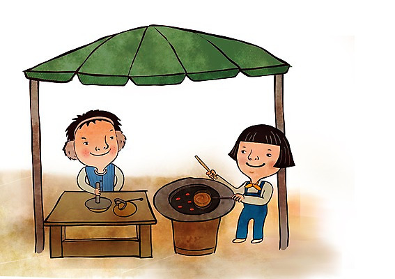 주간 PSD 여자 남자 어린이 일러스트 놀이 탁자 야외 두명 추억 귀마개 복고 천막 화로 달고나 옛날 국내일러스트 자연요소 그릇 잡화 가구 컨셉 사람 파일형식