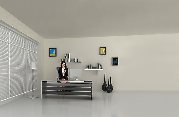 PSD 편집 편집이미지 여자 액자 비즈니스 선반 실내 한명 성인 장식 사무실 모니터 한국인 스탠드 비즈니스우먼 이미지편집 1 가구 조명 사람 동양인 내부 컴퓨터 직장인 파일형식