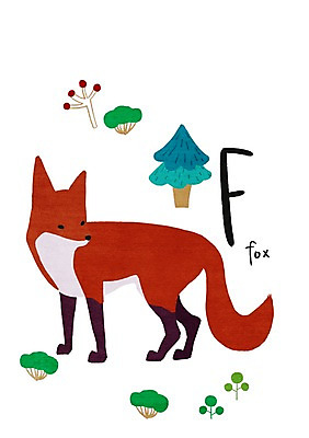 PSD 나무 동물 알파벳 일러스트 사람없음 여우 F 낱말카드 교육자료 국내일러스트 식물 영어 교육 포유류 자료 교구 파일형식