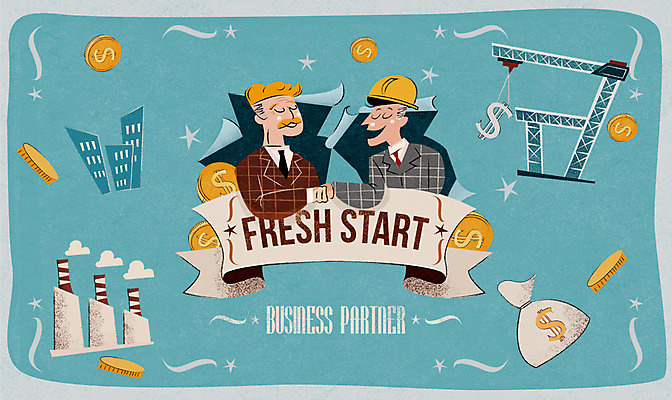 PSD 구름 남자 포스터 일러스트 비즈니스 공장 새출발 새로움 악수 협상 빌딩 성인 두명 달러 동전 희망 거래 돈자루 안전모 기중기 시작 국내일러스트 자연요소 감정 컨셉 돈 공업 사람 손짓 건물 중장비 헬멧 안전장비 출발 파일형식