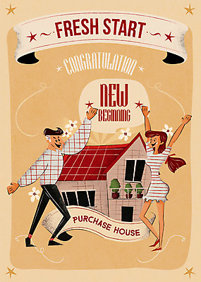 PSD 여자 남자 포스터 화분 일러스트 새출발 새로움 주택 성인 두명 희망 구매 시작 국내일러스트 감정 컨셉 사람 건물 쇼핑 출발 파일형식