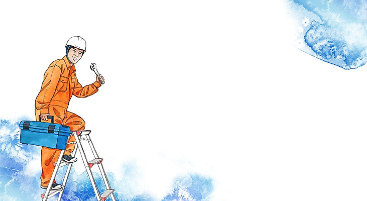 PSD 직업 남자 캘리배경 일러스트 사다리 한명 성인 엔지니어 헬멧 공구함 니퍼 국내일러스트 1 백그라운드 사람 도구 공구 기술자 보호장비 파일형식