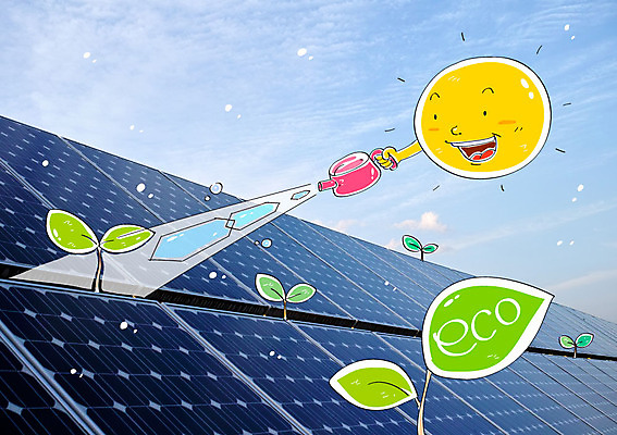 편집 편집이미지 하늘 사람없음 태양 새싹 물뿌리개 에코 태양에너지 집열판 이미지편집 AI파일 자연요소 식물 환경 그린에너지 파일형식 벡터