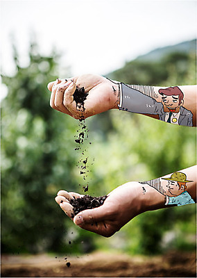 편집 편집이미지 남자 농업 성인 두명 흙 농부 이미지편집 AI파일 직업 산업 사람 파일형식 벡터