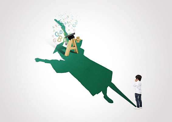 전신 PSD 편집이미지 알파벳 어린이교육 남자 학사모 졸업 미래 졸업생 그림자 서기 두명 유치원생 만세 한국인 에이플러스 이미지편집 모자_잡화 영어 교육 어린이 컨셉 모션 사람 동양인 점수 파일형식