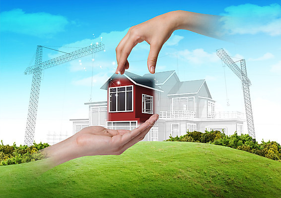 PSD 구름 편집이미지 손 하늘 부동산 주택 한명 잔디 초원 신체부위 건설현장 양손 기중기 전원주택 이미지편집 자연요소 식물 1 건설업 사람 건물 중장비 재산 파일형식