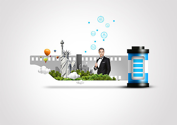 PSD 백인 편집이미지 남자 40대 여행 한명 상반신 성인 미국 열기구 도시 건전지 자유의여신상 사진필름 미국여행 이미지편집 서양인 1 중년 해외여행 북아메리카 항공교통 사람 세계문화유산 필름 파일형식