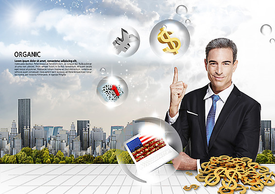 PSD 백인 편집이미지 남자 40대 한명 미소 정장 상반신 성인 앞모습 숫자 달러 미국 도시 비즈니스맨 화폐기호 비눗방울 엔 금융비즈니스 이미지편집 서양인 문자 1 기호 옷 뷰포인트 중년 돈 북아메리카 비즈니스 표정 사람 금융 직장인 화폐 파일형식