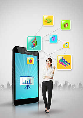 전신 PSD 편집이미지 여자 한명 서기 정장 성인 앞모습 30대 스마트폰 한국인 도시 비즈니스우먼 연결 막대그래프 원그래프 꺾은선그래프 나눗셈 이미지편집 1 옷 뷰포인트 비즈니스 모션 그래프 사람 동양인 장년 핸드폰 스마트기기 직장인 수학 사칙연산 파일형식