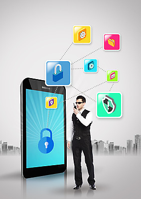 전신 PSD 백인 편집이미지 남자 자물쇠 한명 서기 안전 성인 30대 스마트폰 선글라스 도시 이메일 파일 보안 열쇠구멍 무전기 방패 경호원 무전 안경낌 이미지편집 서양인 직업 1 안경 통신 모션 무선통신 사람 장년 핸드폰 스마트기기 파일형식