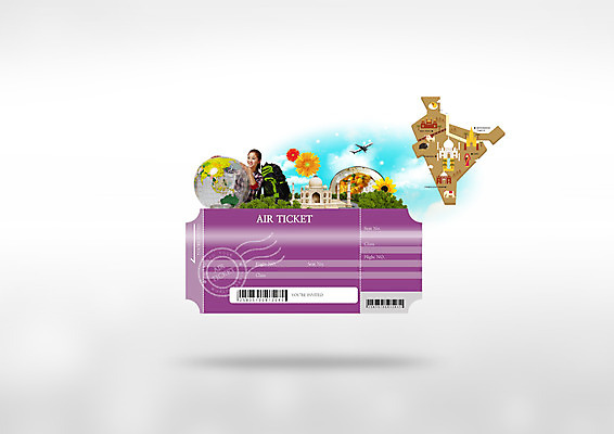 PSD 편집이미지 여자 꽃 지구 배낭 공 한명 상반신 20대 성인 한국인 인도 항공권 타지마할 카레라이스 인도여행 이미지편집 식물 1 아시아 해외여행 가방 사람 동양인 청년 세계문화유산 티켓 카레 파일형식