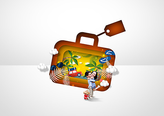 PSD 서양인 구름 편집이미지 커플 여자 남자 포옹 승용차 성인 두명 선글라스 야자수 꼬리표 여행가방 쪼리 바다여행 이미지편집 자연요소 외국인 나무 안경 여행 가방 관계 안기 자동차 사람 라벨 샌들 파일형식