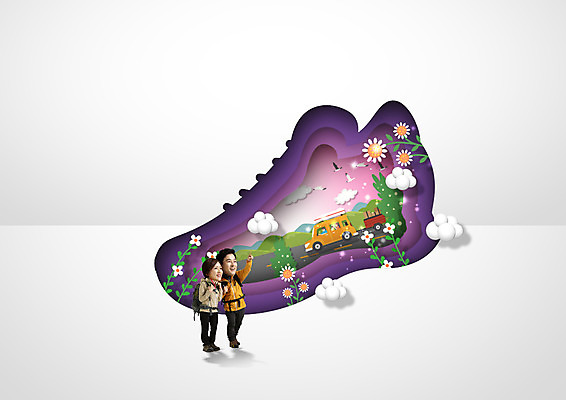 전신 PSD 구름 편집이미지 부부 여자 남자 꽃 40대 여행 승용차 서기 성인 두명 캠핑 드라이브 한국인 등산화 이미지편집 자연요소 식물 커플 중년 신발 모션 자동차 레저 사람 동양인 운전 등산용품 파일형식