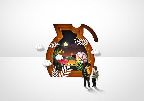 전신 PSD 나무 구름 편집이미지 부부 여자 남자 꽃 40대 여행 텐트 서기 성인 두명 뒷모습 마주보기 캠핑 한국인 야간 커피포트 이미지편집 자연요소 식물 커플 뷰포인트 중년 모션 주전자 레저 캠핑도구 사람 동양인 파일형식