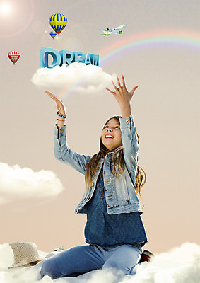 PSD 백인 구름 편집이미지 영어 여자 어린이 무지개 비행기 한명 미소 앉기 손들기 꿈 올려보기 열기구 무릎꿇기 이미지편집 자연요소 서양인 문자 1 항공교통 모션 대중교통 표정 사람 파일형식