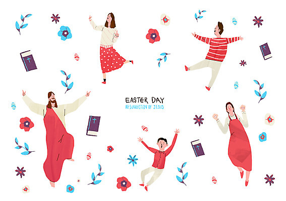 PSD 여자 남자 꽃 기독교 어린이 일러스트 나뭇잎 여러명 성인 평화 믿음 성경 희망 예수 부활절계란 국내일러스트 식물 감정 종교 다수 컨셉 잎 종교용품 부활절 사람 계란 신_종교 파일형식