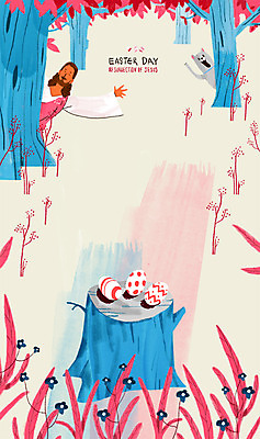 PSD 나무 남자 꽃 기독교 일러스트 한명 성인 평화 믿음 희망 예수 강아지 숲 부활절계란 나무밑둥 국내일러스트 식물 1 감정 종교 컨셉 부활절 사람 반려동물 계란 신_종교 개 파일형식