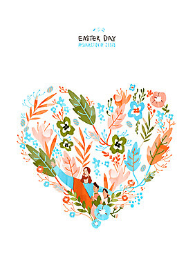 PSD 여자 남자 꽃 기독교 어린이 일러스트 나뭇잎 성인 세명 평화 믿음 희망 하트 예수 부활절계란 국내일러스트 모양 식물 감정 종교 컨셉 잎 부활절 사람 계란 신_종교 파일형식