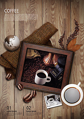 PSD 편집이미지 지구 커피 액자 사람없음 목재 원두 커피잔 포대 기념사진 이미지편집 나무 음료 재료 잔 파일형식