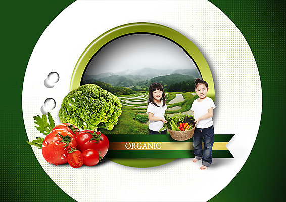 전신 PSD 편집이미지 여자 토마토 채소 논 서기 들기 상반신 두명 바구니 유치원생 한국인 물방울 브로콜리 이미지편집 어린이 농업 모션 사람 동양인 파일형식