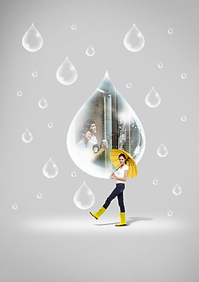 전신 PSD 외국인 편집이미지 커플 여자 남자 우산 장화 상반신 20대 성인 옆모습 세명 걷기 기댐 한국인 빗방울 이미지편집 뷰포인트 신발 관계 모션 사람 동양인 인종 청년 비_날씨 파일형식