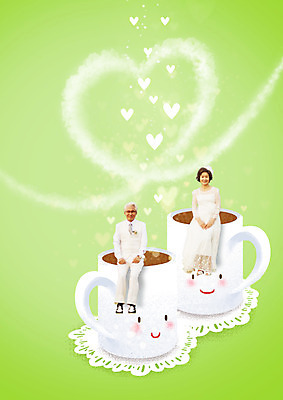 전신 PSD 편집이미지 여자 남자 표정 미소 앉기 성인 두명 앞모습 노부부 한국인 머그컵 하트 연기 60대 손모으기 두잔 이미지편집 모양 부부 노년 뷰포인트 2 모션 사람 동양인 손짓 컵 파일형식