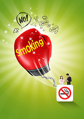 PSD 편집이미지 영어 여자 남자 흡연 상반신 20대 성인 두명 한국인 권투글러브 쇠사슬 금연 이미지편집 문자 캠페인 담배 사람 동양인 청년 글러브 사회이슈 파일형식