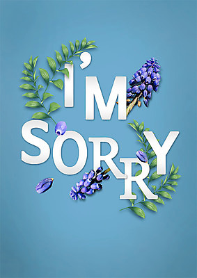 PSD 편집이미지 영어 꽃잎 꽃 잎 나뭇잎 사람없음 보라색 사죄 미안 이미지편집 식물 문자 컬러 파일형식