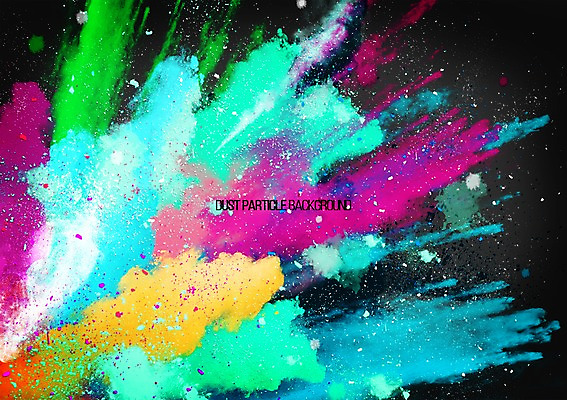 PSD 배경화면 백그라운드 일러스트 사람없음 컬러풀 연기 폭발 가루 먼지 파우더 더스트파티클 국내일러스트 컬러 파일형식