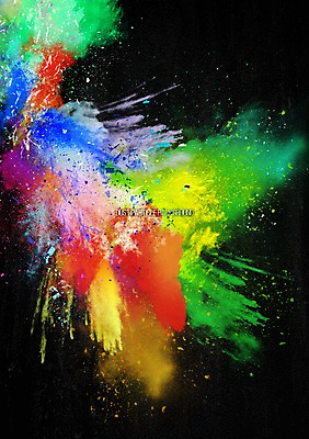 PSD 배경화면 백그라운드 일러스트 사람없음 컬러풀 연기 폭발 가루 먼지 파우더 더스트파티클 국내일러스트 컬러 파일형식