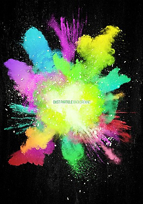 PSD 배경화면 백그라운드 일러스트 사람없음 컬러풀 연기 폭발 가루 먼지 파우더 더스트파티클 국내일러스트 컬러 파일형식